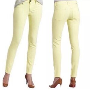 DL1961 Toni High Rise Crop 4-Way Stretch Yellow Jeans